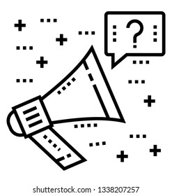 Line icon of conversation 