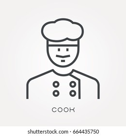 Line icon cook
