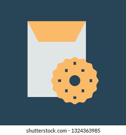 Line icon cookie box