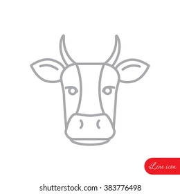 Line icon- cow
