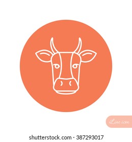Line icon- cow