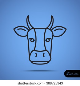 Line icon- cow