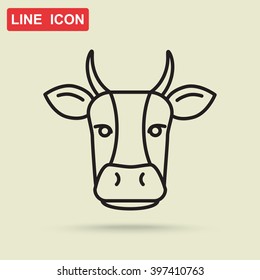 Line icon- cow