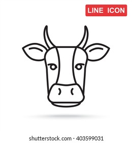 Line icon- cow