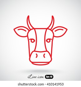 Line icon- cow