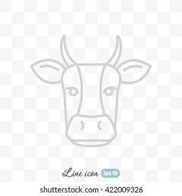 Line icon- cow