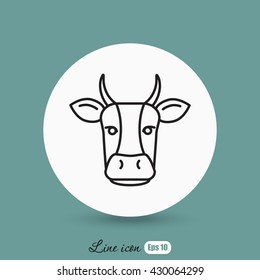 Line icon- cow