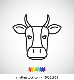 Line icon- cow