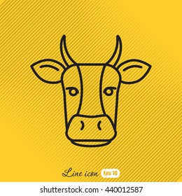 Line icon- cow