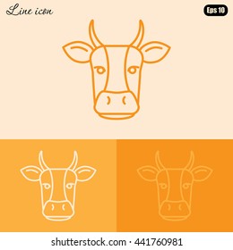 Line icon- cow
