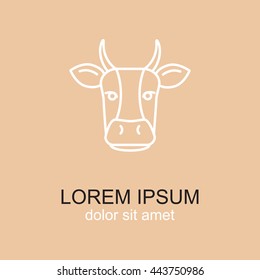 Line icon- cow