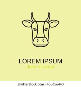 Line icon- cow