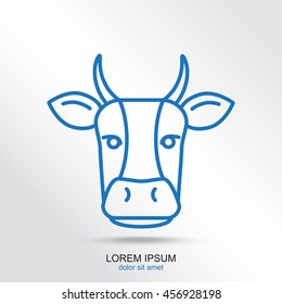 Line icon- cow
