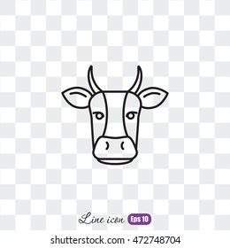 Line icon- cow
