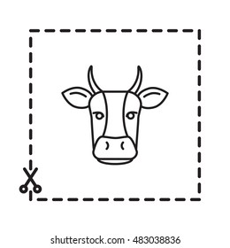 Line icon- cow
