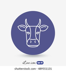 Line icon- cow