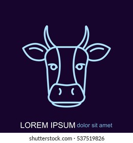 Line icon- cow