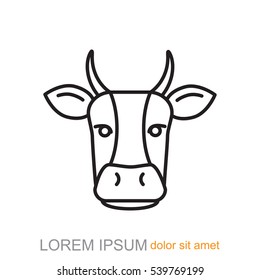 Line icon- cow