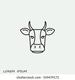 Line icon- cow
