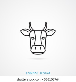 Line icon- cow
