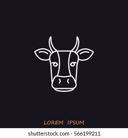 Line icon- cow