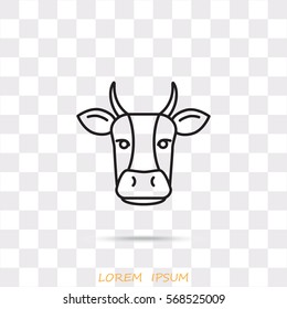 Line icon- cow