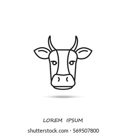Line icon- cow