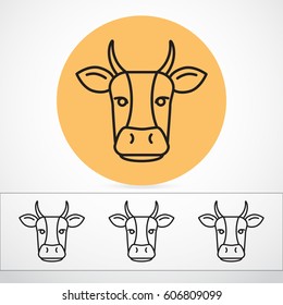 Line icon- cow