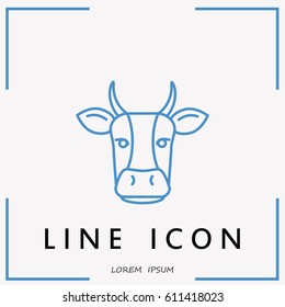 Line icon- cow