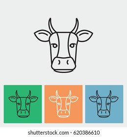 Line icon- cow