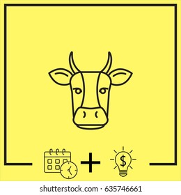 Line icon- cow