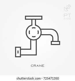 Line icon crane