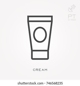 Line icon cream