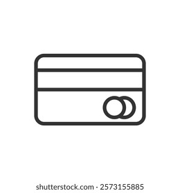Line icon of a credit card. Vector illustration
