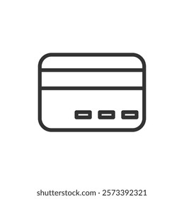 Line icon of a credit card. Vector illustration