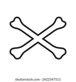 Zeilensymbol, Kreuz-Design, Vektorgrafik einzeln auf weißem Hintergrund