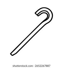 line icon crowbar vector on white background
Vector line icon on white background
