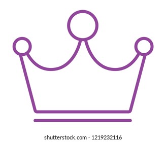 Line icon of crown