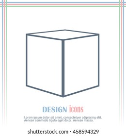 Line icon-  cube.