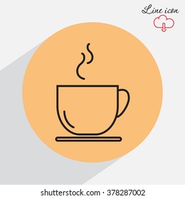 Line icon- cup