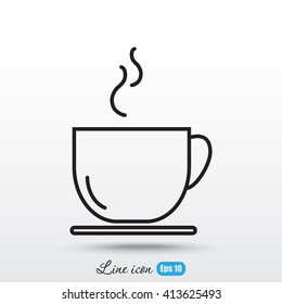 Line icon- cup