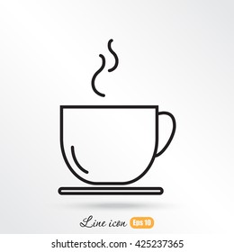 Line icon- cup