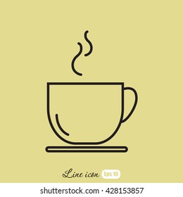 Line icon- cup