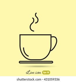 Line icon- cup