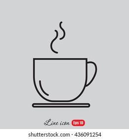 Line icon- cup