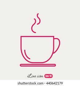 Line icon- cup