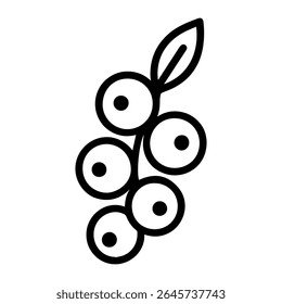 line icon currant on white background
Vector icon on the theme of fruits and vegetables movement