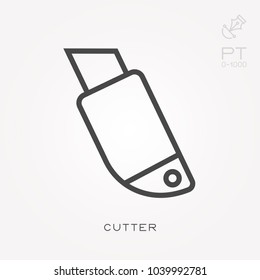 Line icon cutter