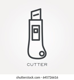 Line icon cutter