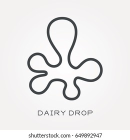 Line icon dairy drop